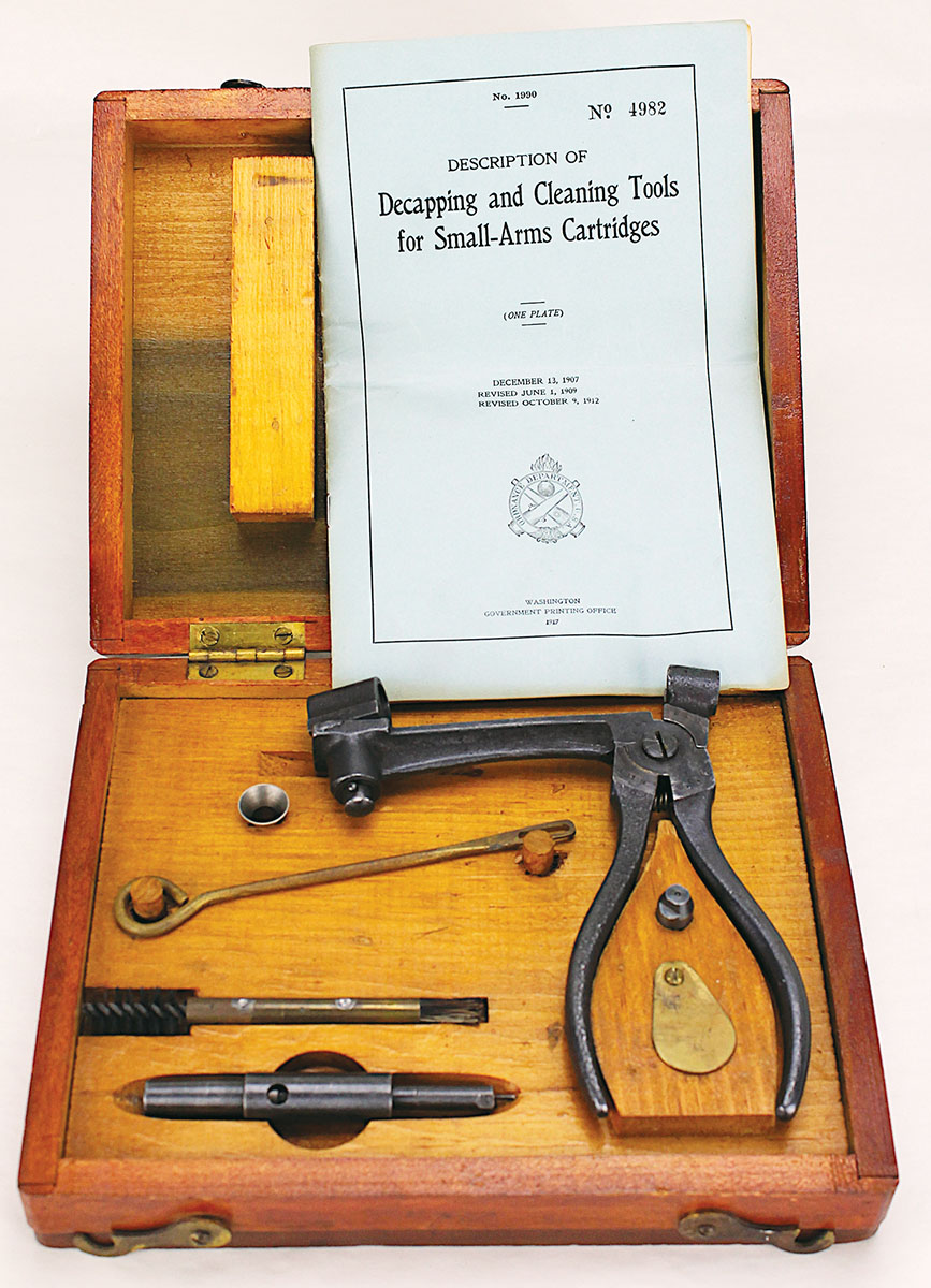 Why would the Ordnance Department issue cartridge case de-priming tools? Discovering the answer to that question and figuring out how to use the kit provided a small adventure.